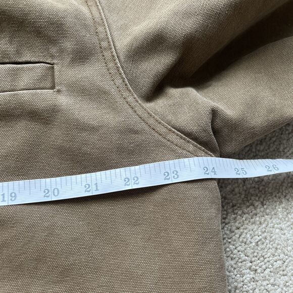 American Eagle Chore Jacket Mens Large Y2K Canvas Sherpa Lined Brown Full Zip - Picture 4 of 8